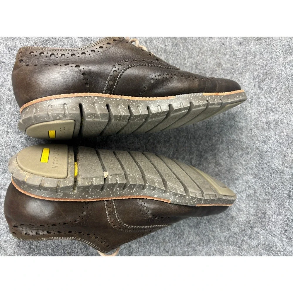 Cole Haan Zerogrand Wingtip Oxford Mens 10.5 Brown Leather Brogue C23405